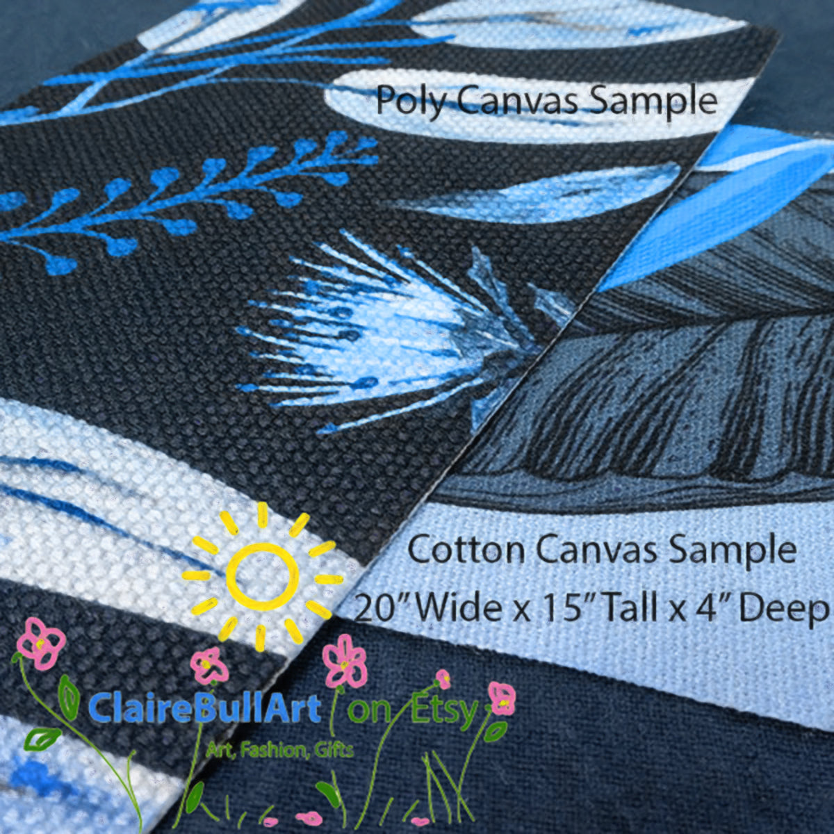 Large Tote with Art by Claire Bull, Blue Dragonfly, Cotton Tote, Lined Bag, Zipper Pocket, 20 x 15 inch Bag, Large Bags