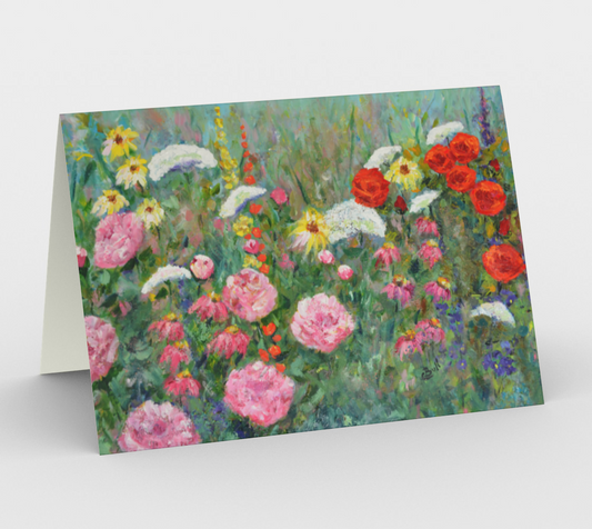 Wildflowers and Perennials Greeting Cards, Garden Flowers Art - Set of 3 Cards, Gift for Mom