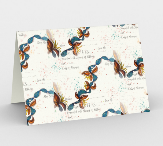 Card Set Blank Inside, Pen and Ink Art Cards, Sisters Connected - Set of 3 Cards with Envelopes
